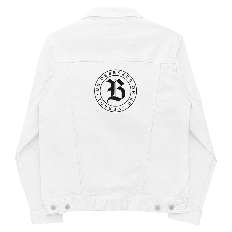 EMBROIDERED DENIM JACKET (WHITE)