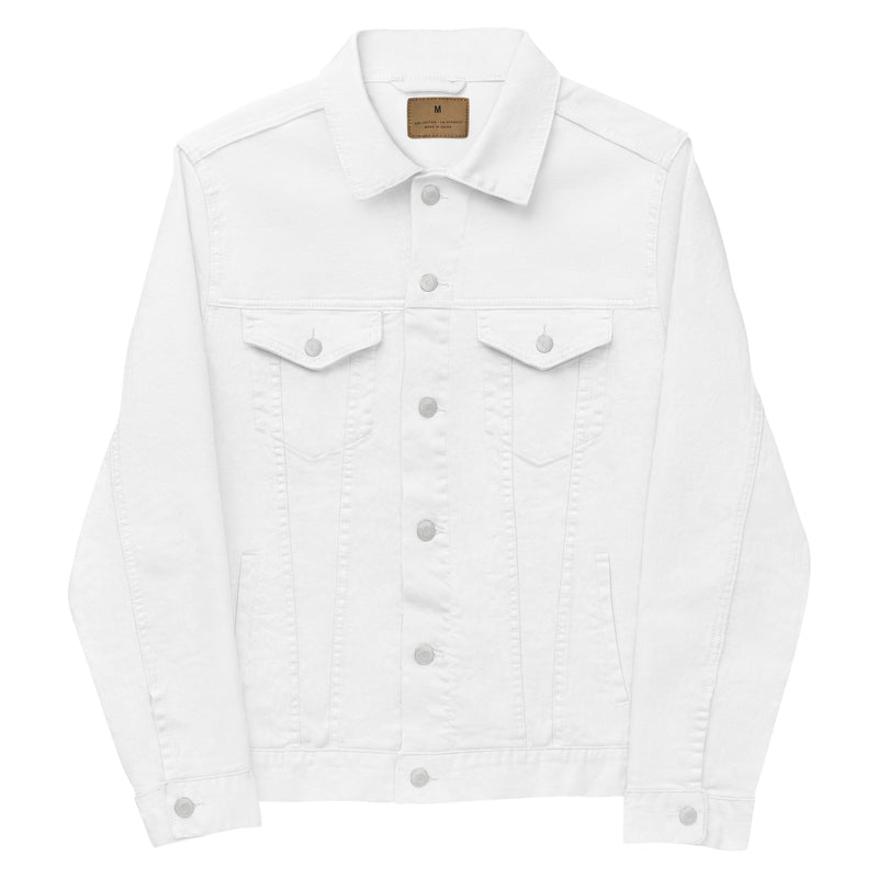 EMBROIDERED DENIM JACKET (WHITE)